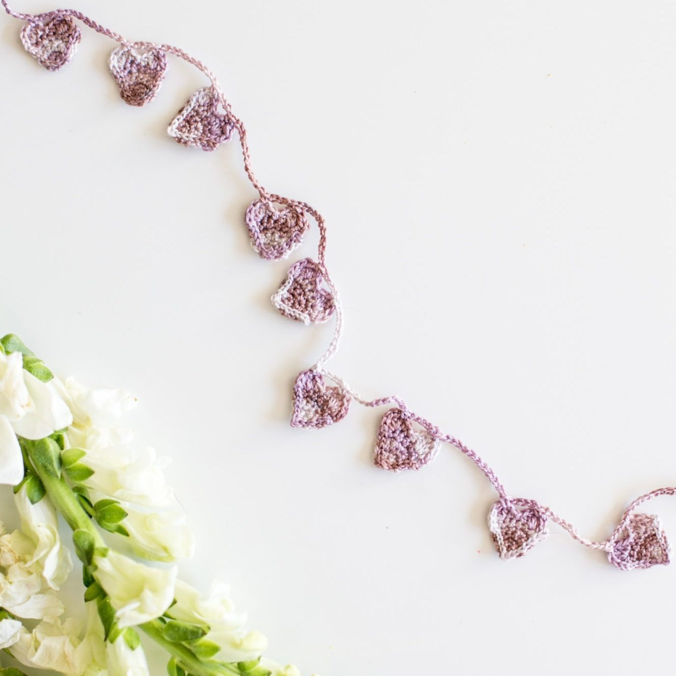 Teeny Crochet Heart Garland Kit