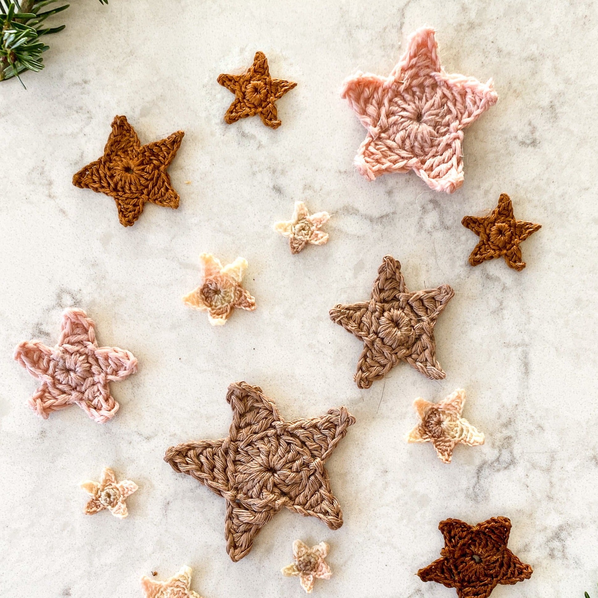 Teeny, Tiny and Small Crochet Star Garland Pattern