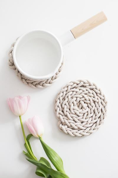 Finger Knit Trivet Pattern & Video