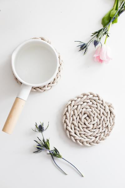 Finger Knit Trivet Pattern