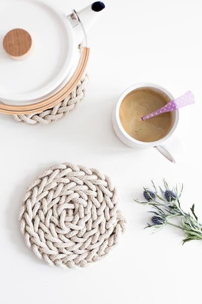 Finger Knit Trivet Pattern