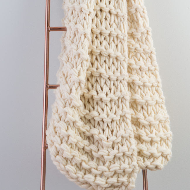 Big Garter Stitch Arm Knit Throw Pattern