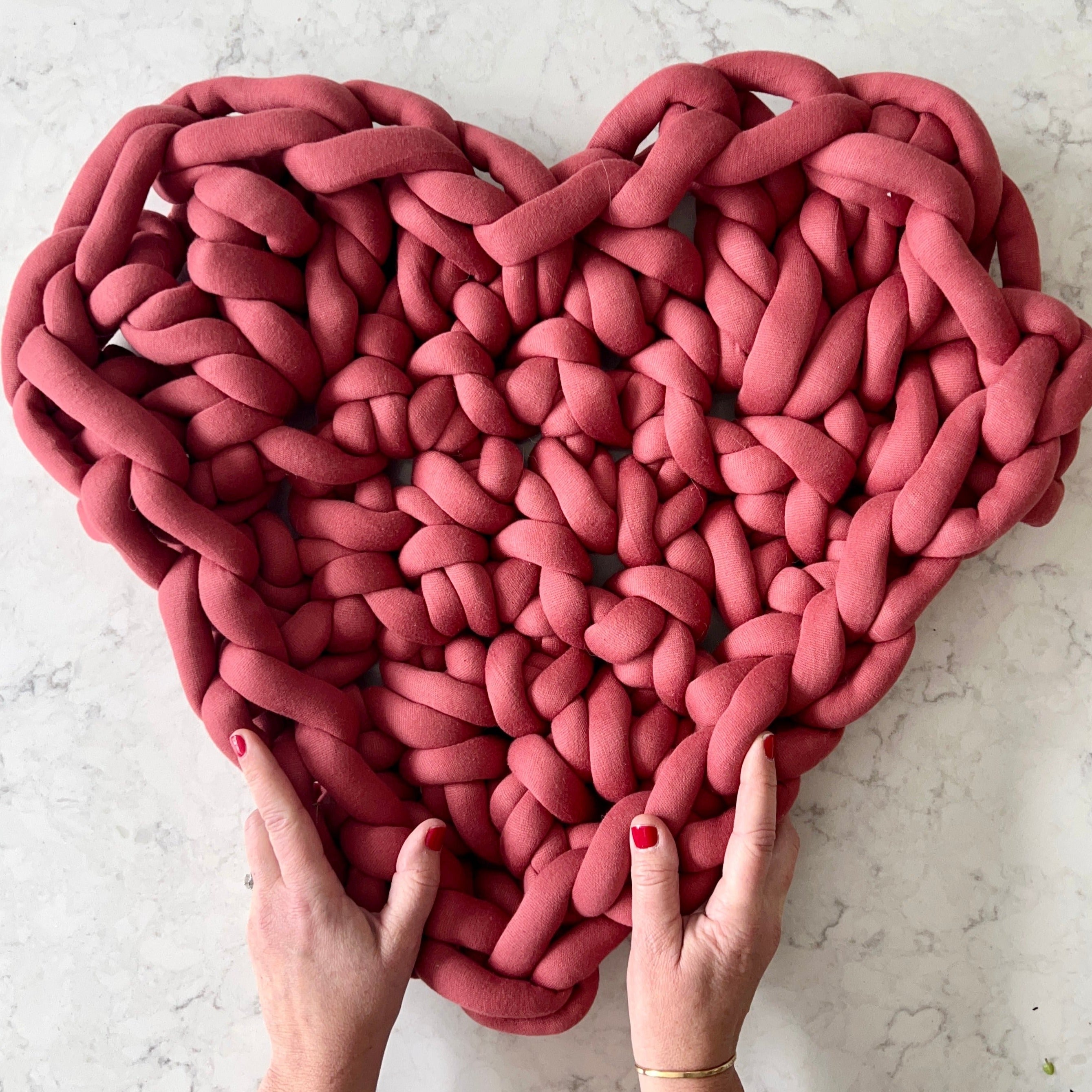 Giant Hand Crocheted Heart Pattern & Video