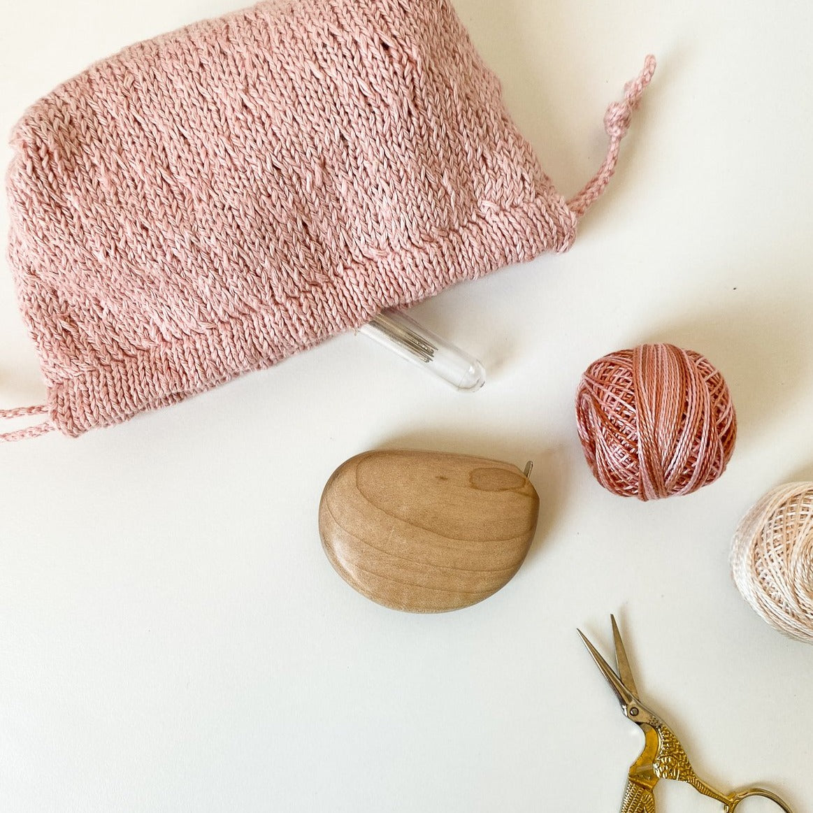 Mini Trellis Stitch Drawstring Bag Kit