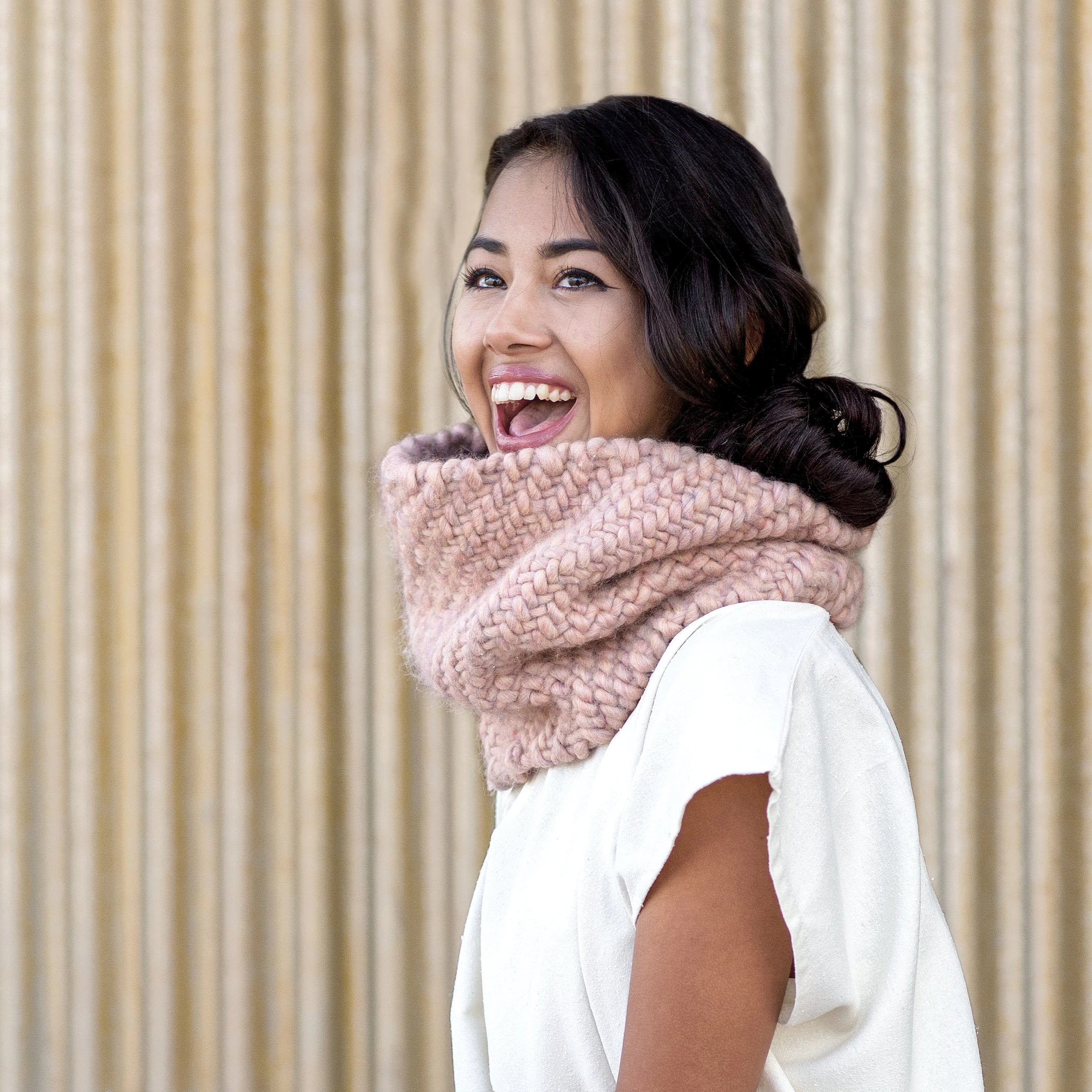 Frankie Twill Woven Cowl Pattern & Video