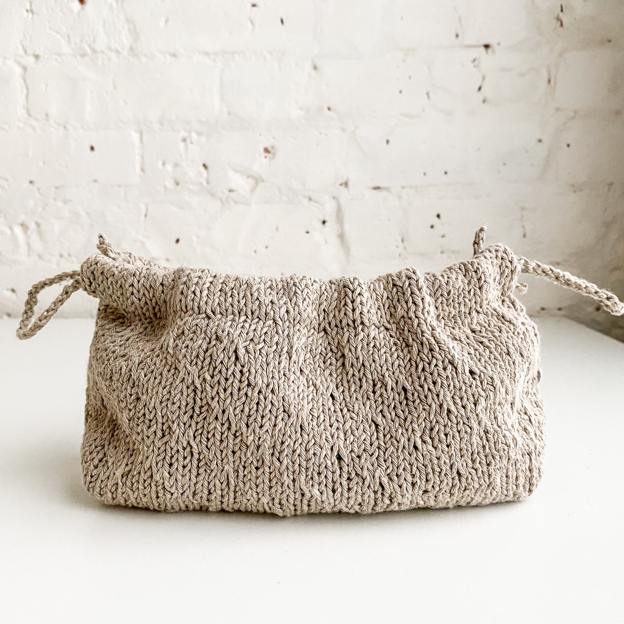 Trellis Stitch Drawstring Bag Pattern - Mini and Regular