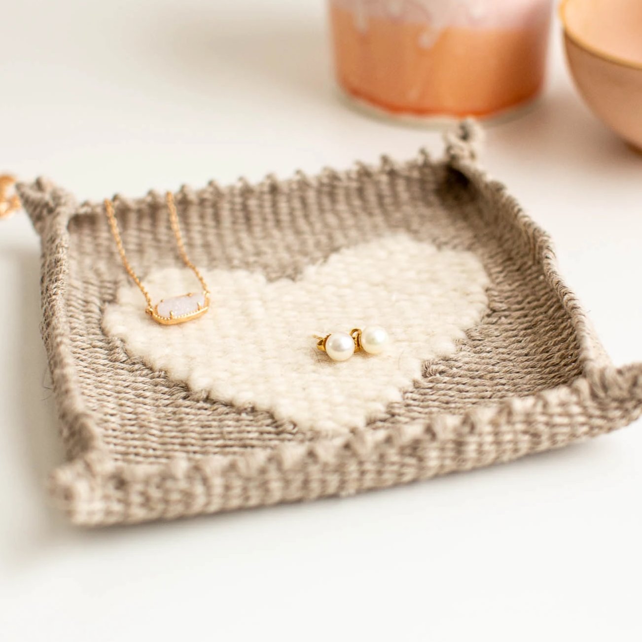 Woven Heart Jewelry Dish Kit