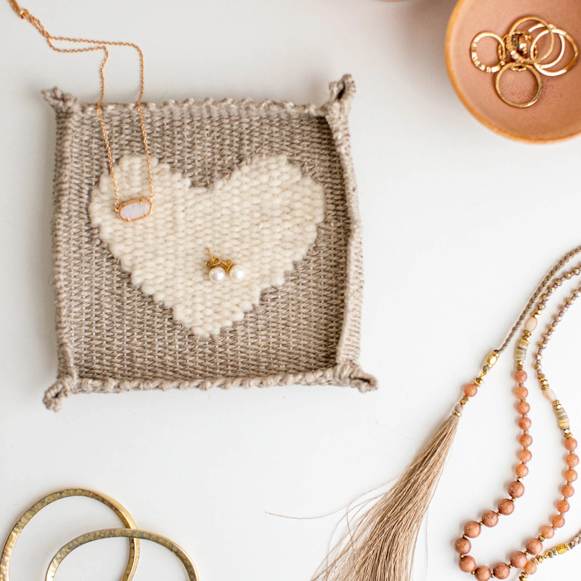 Woven Heart Jewelry Dish Kit