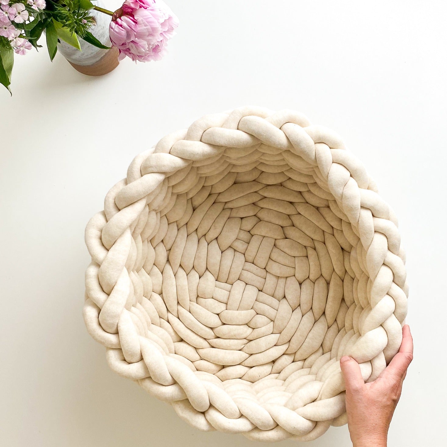 Giant Cotton Squish Twined Bowl Pattern