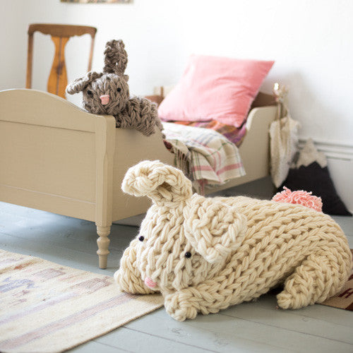 Giant Arm Knit Bunny Pattern & Video