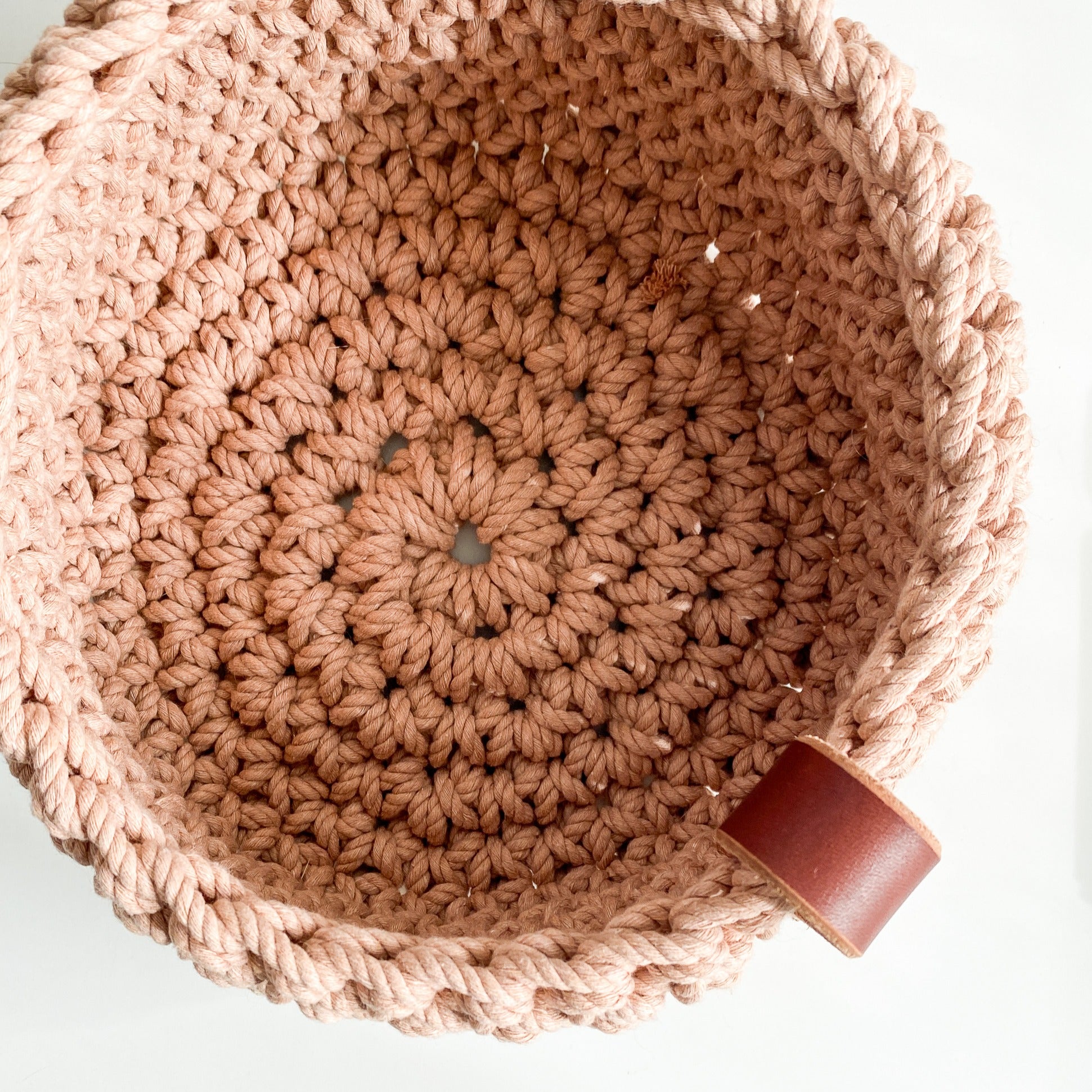 Chelsea Rope Basket With Leather Handle