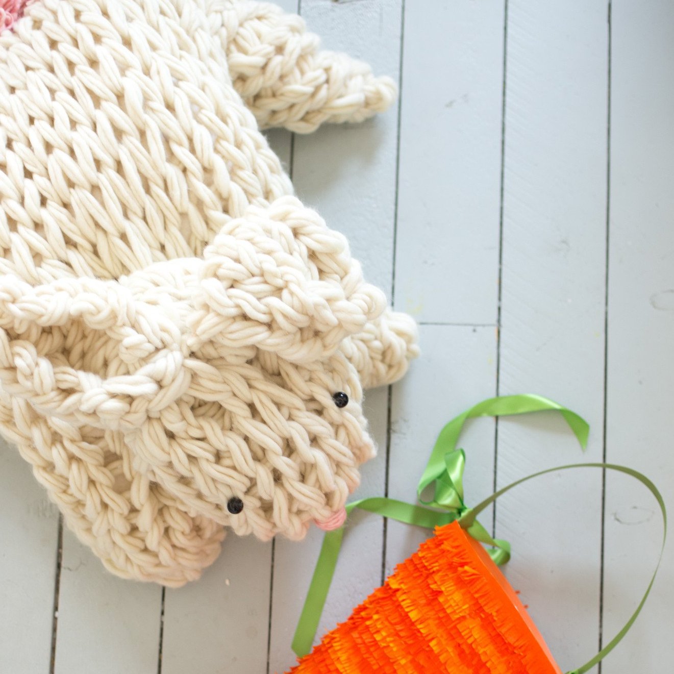 Giant Arm Knit Bunny Pattern & Video