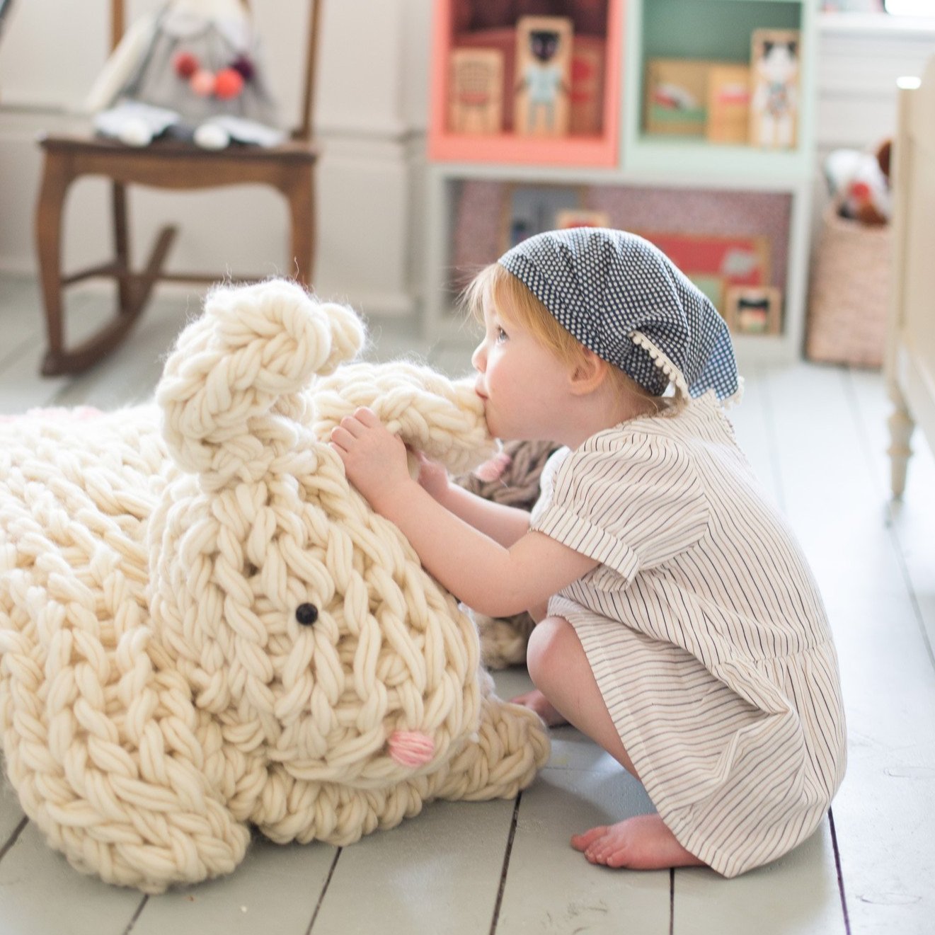 Giant Arm Knit Bunny Pattern & Video