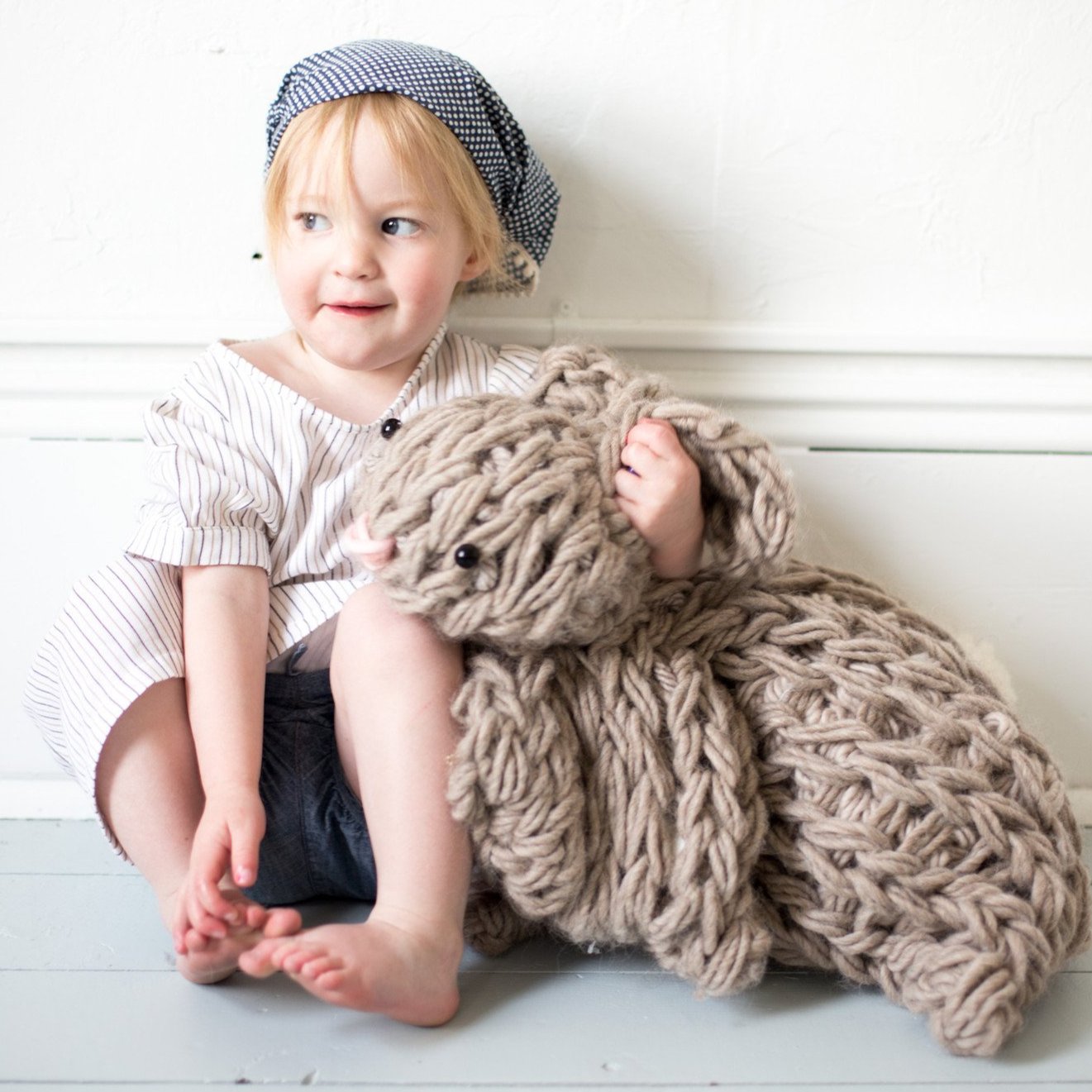 Giant Arm Knit Bunny Pattern & Video