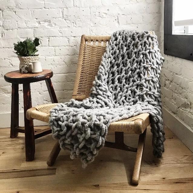 Jumbo Arm Knit Blanket Throw Pattern