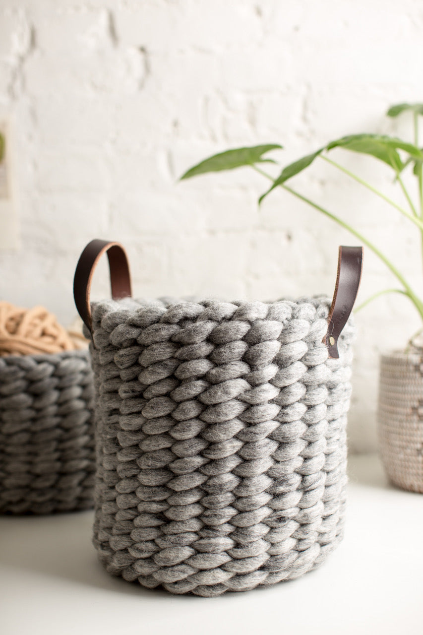 Woven Felted Wool Basket Video and Pattern