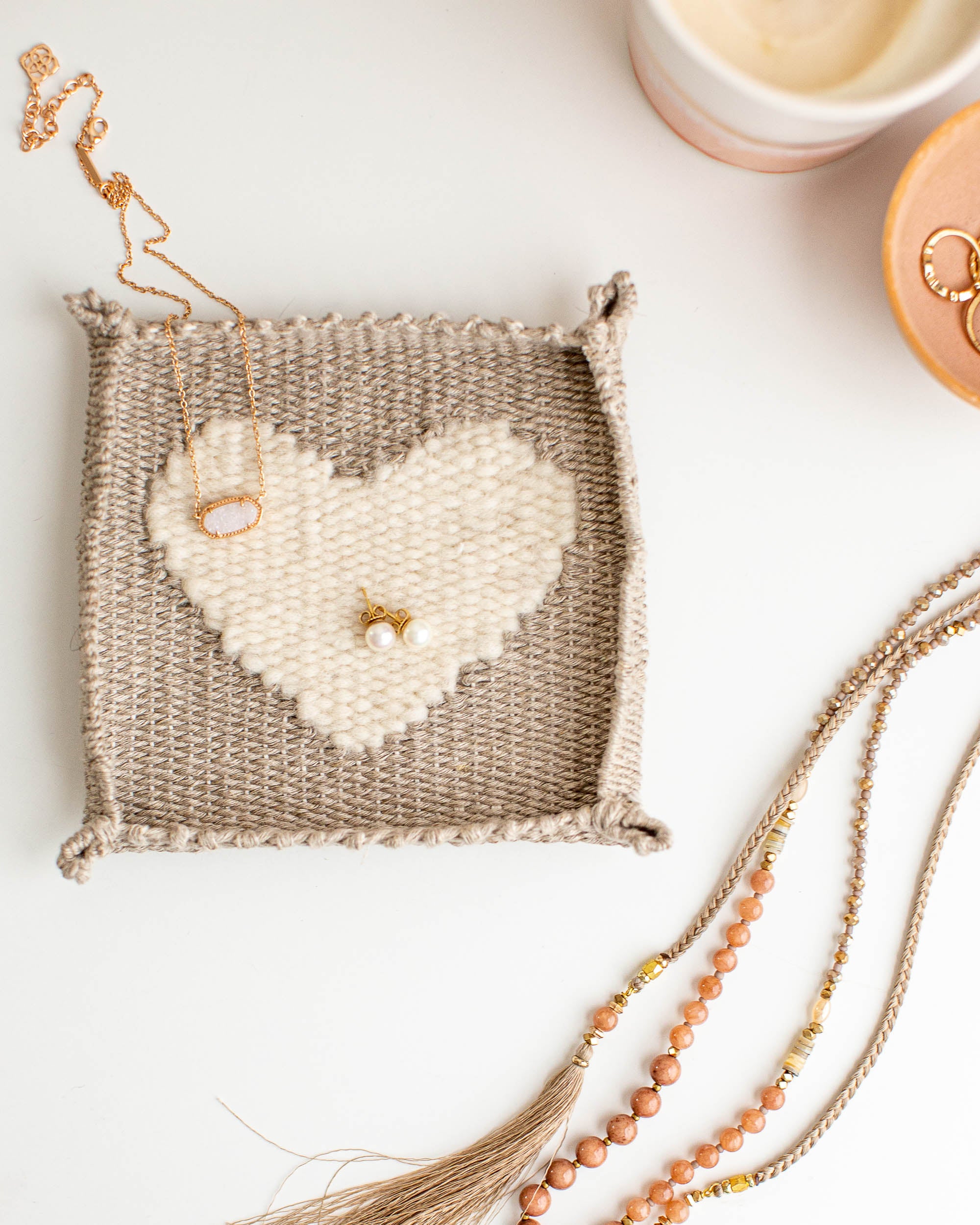 Woven Heart Jewelry Dish Pattern and Kits