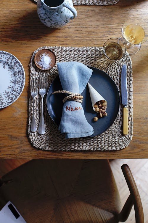 DIY Personalized Embroidered Napkins
