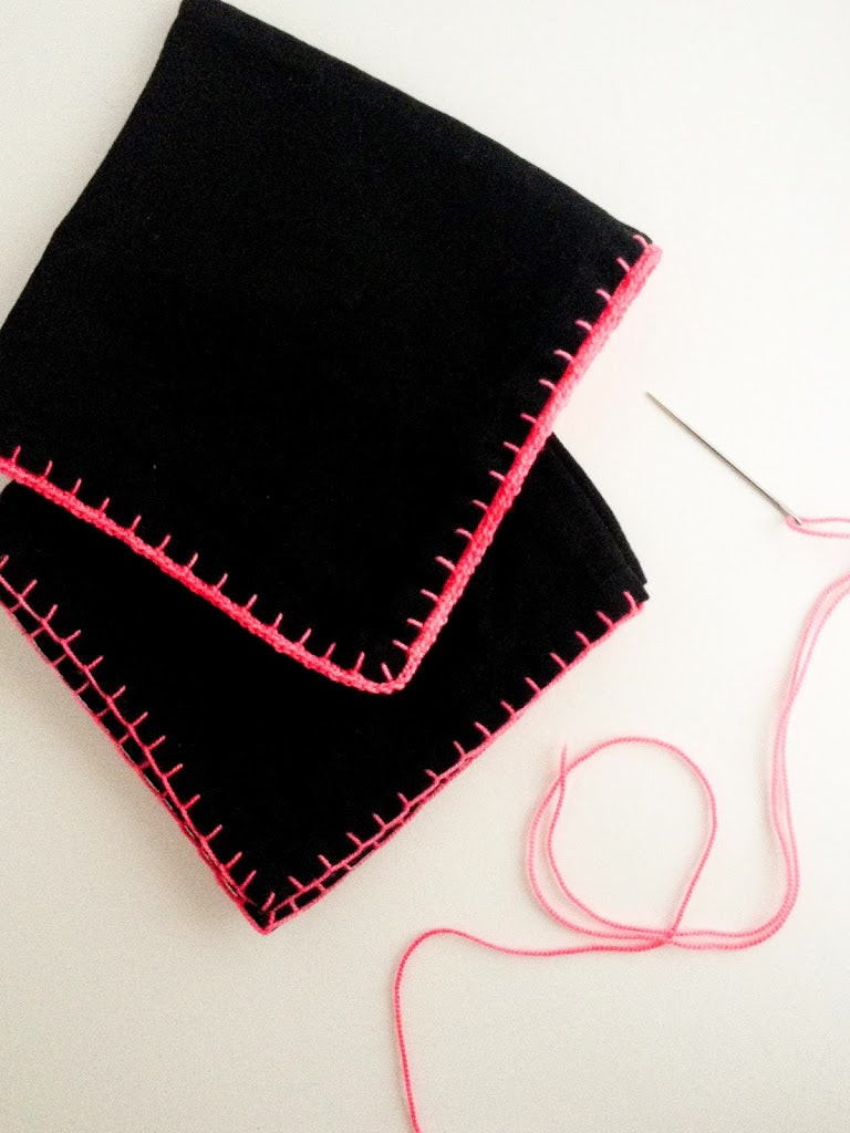 Mid-Make . . . Blanket Stitched Napkins and a Retreat Spot Giveaway!