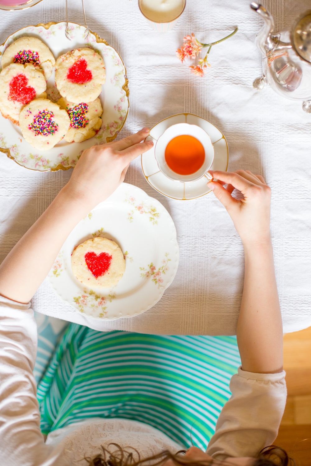 Heart Sugar Cookies + Valentine's Tea Party