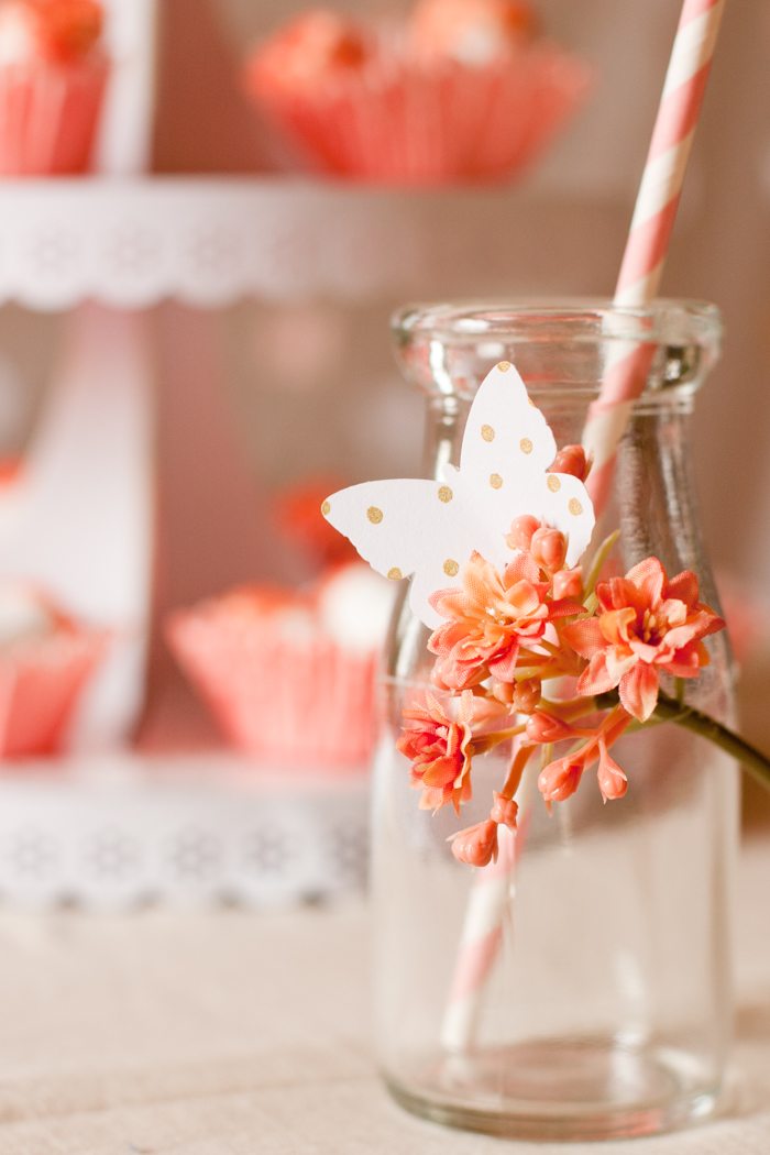 DIY Butterfly Party Glassware Decor