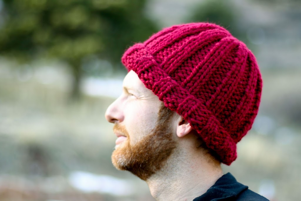 An Easy Ribbed Stocking Hat for Harrison - a year of handmade gift