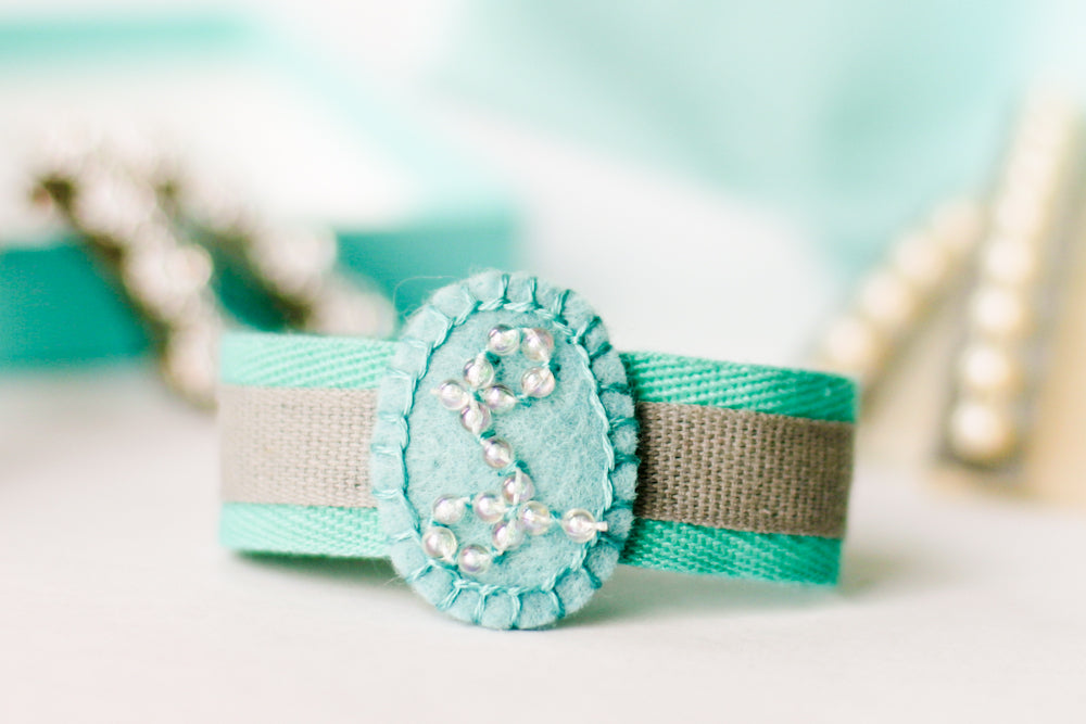 DIY Monogram Bracelet for Lily - a year of handmade gift