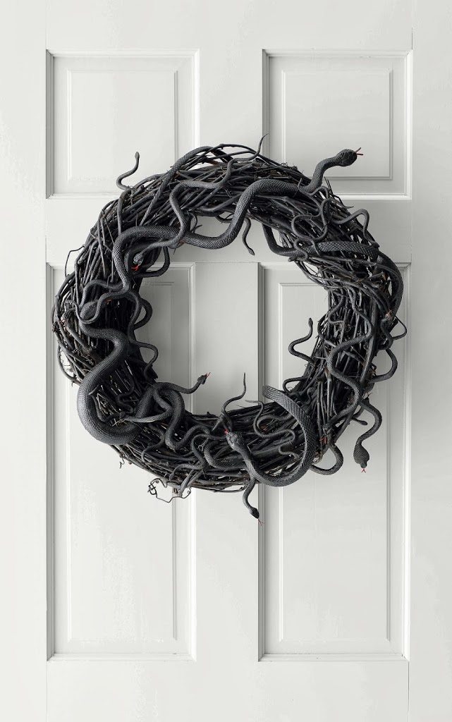 DIY Spooky Martha Stewart Snake Wreath and a Winner!