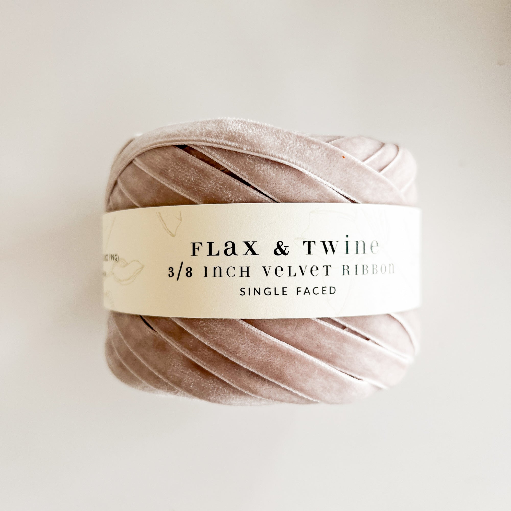 Flax & Twine 3/8" Velvet Ribbon