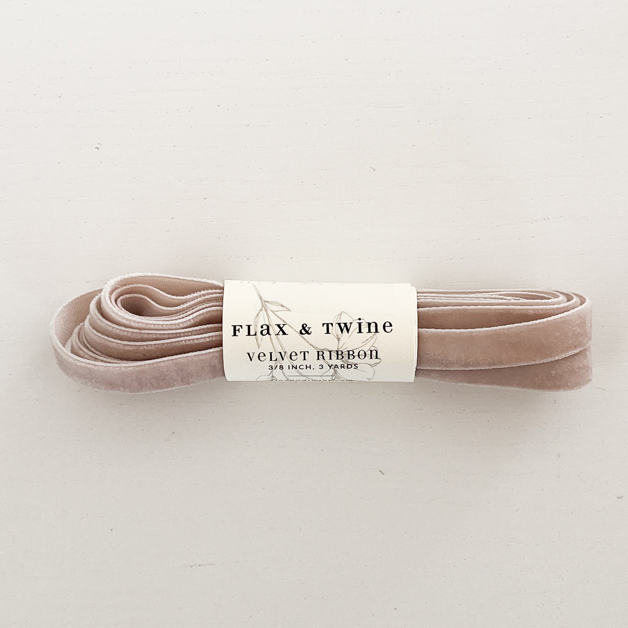 Flax & Twine Velvet Ribbon 3/8 Inch