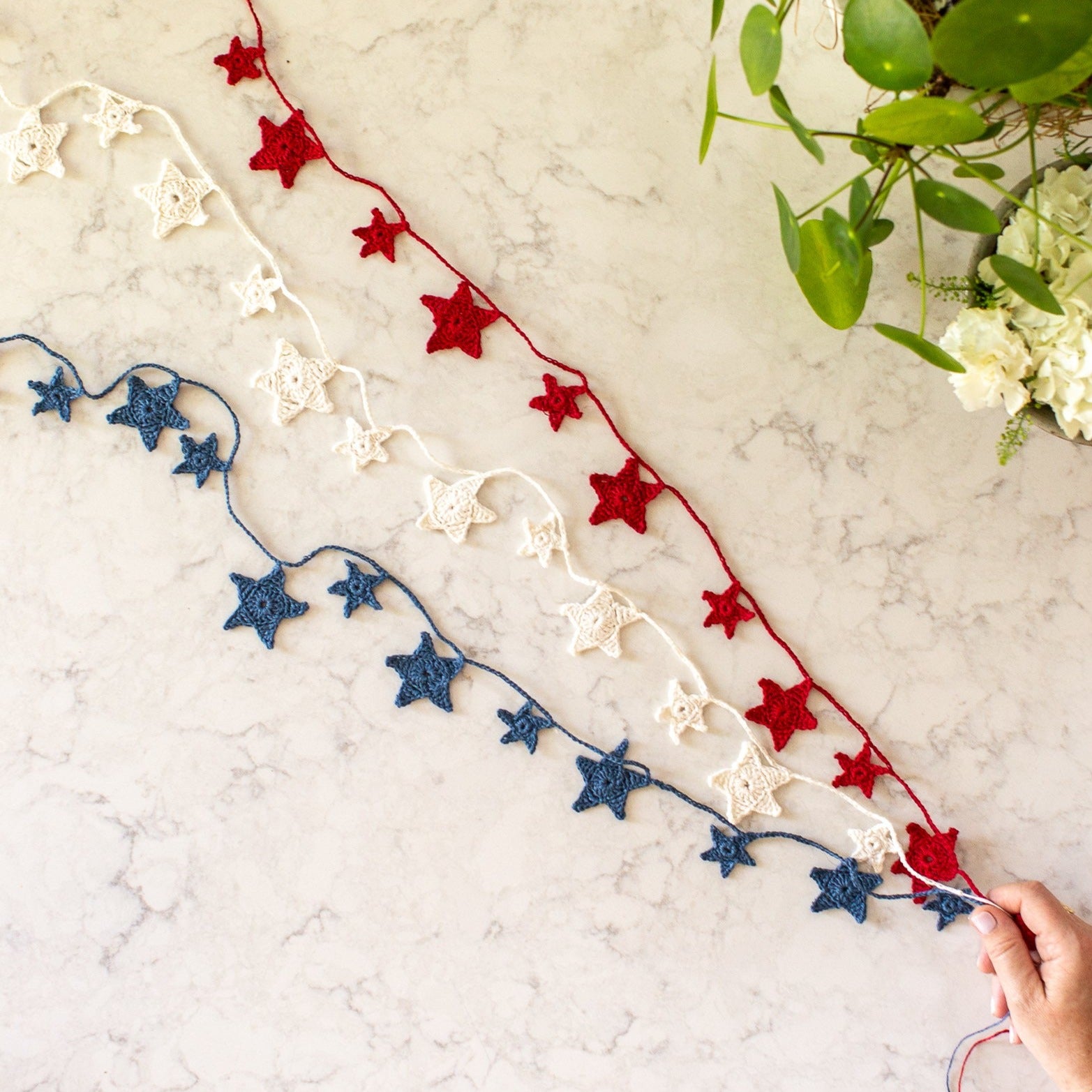 Teeny, Tiny and Small Crochet Star Garland Pattern