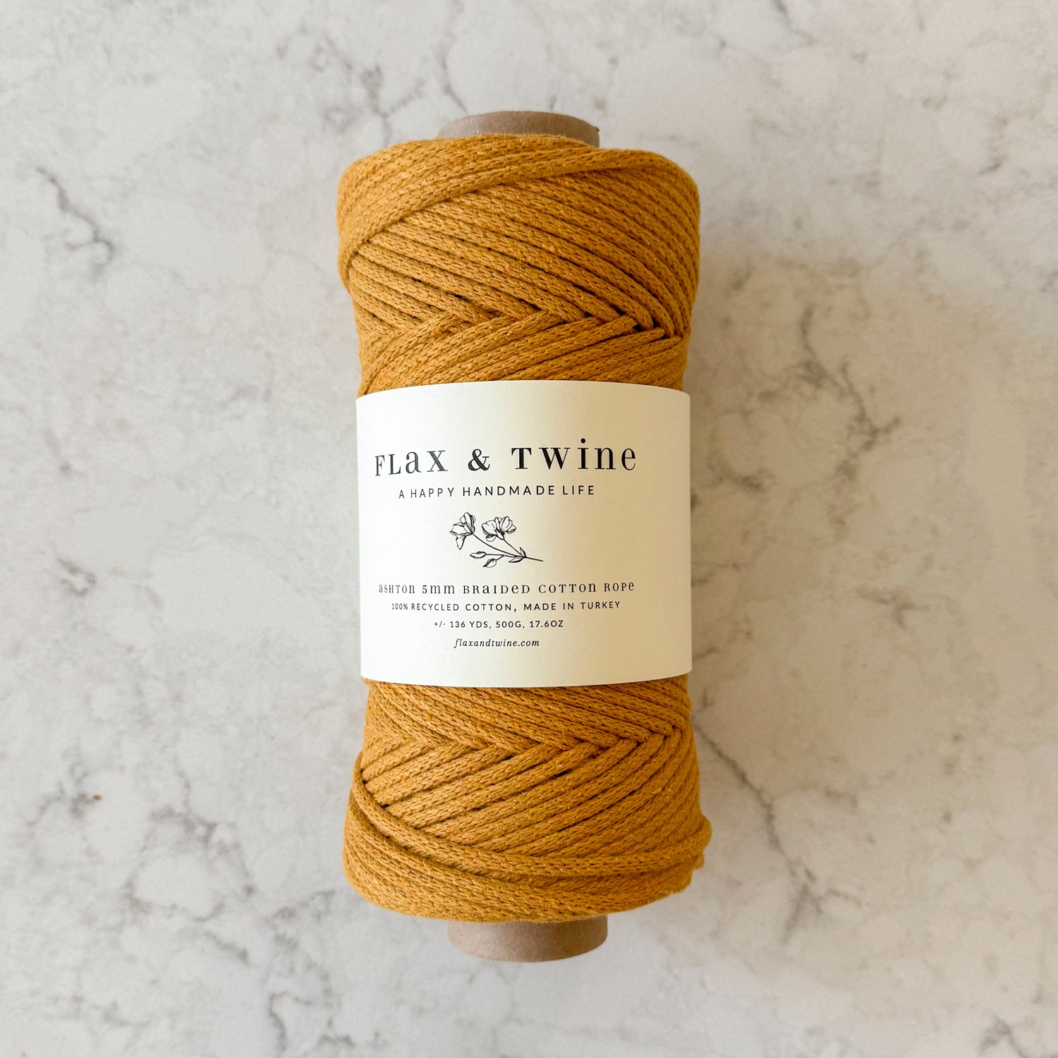 Flax & Twine 5mm Ashton Braided Cotton Rope