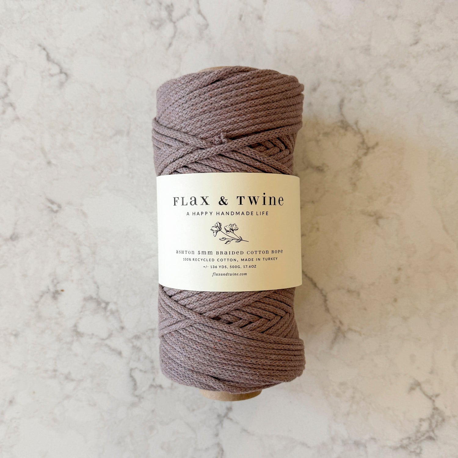 Flax & Twine 5mm Ashton Braided Cotton Rope