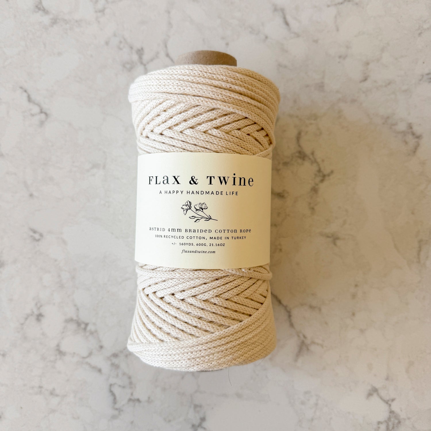 Flax & Twine 5mm Ashton Braided Cotton Rope