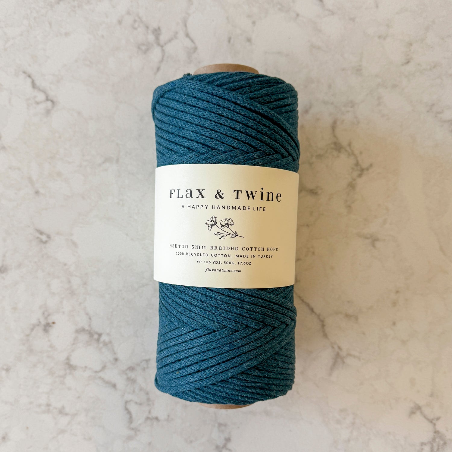 Flax & Twine 5mm Ashton Braided Cotton Rope