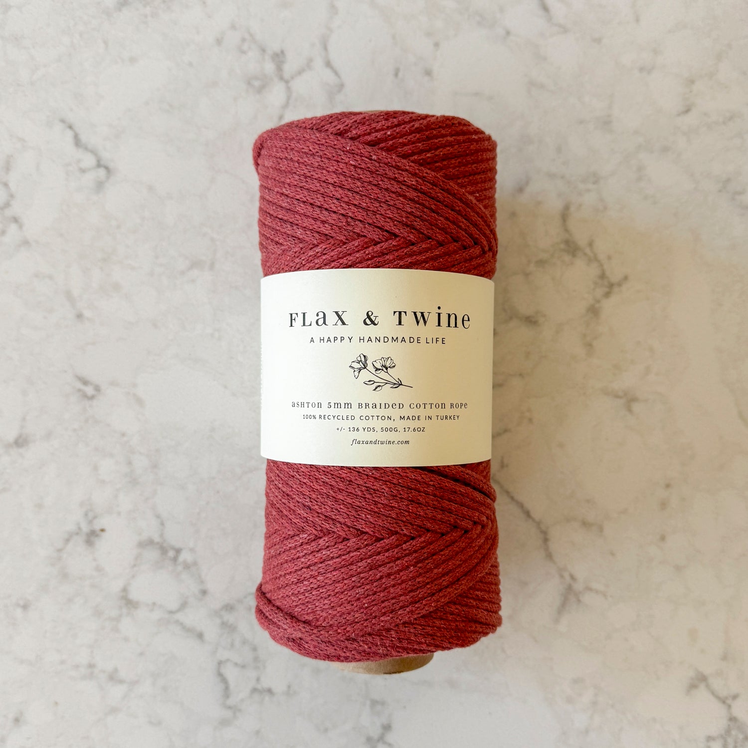 Flax & Twine 5mm Ashton Braided Cotton Rope