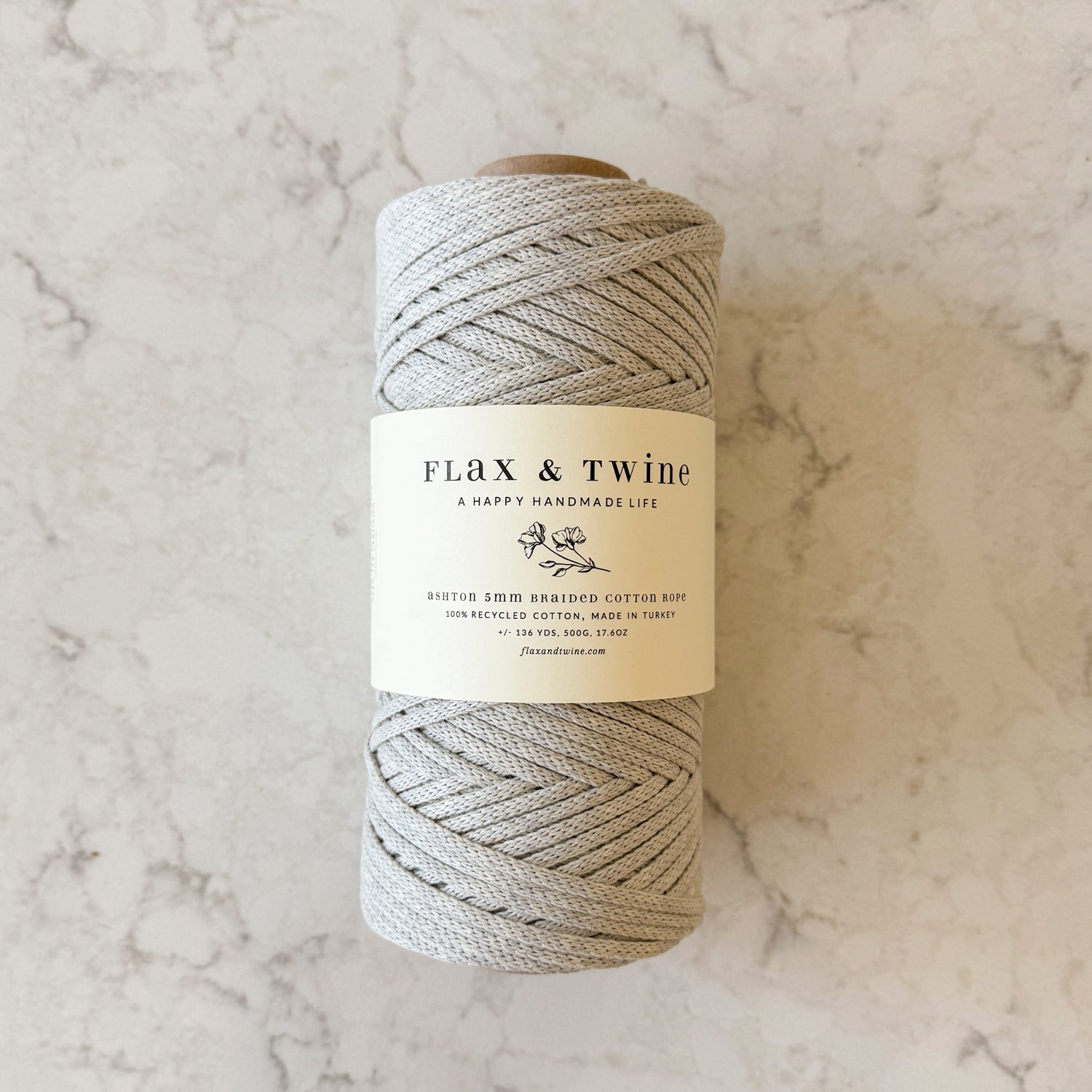 Flax & Twine 5mm Ashton Braided Cotton Rope