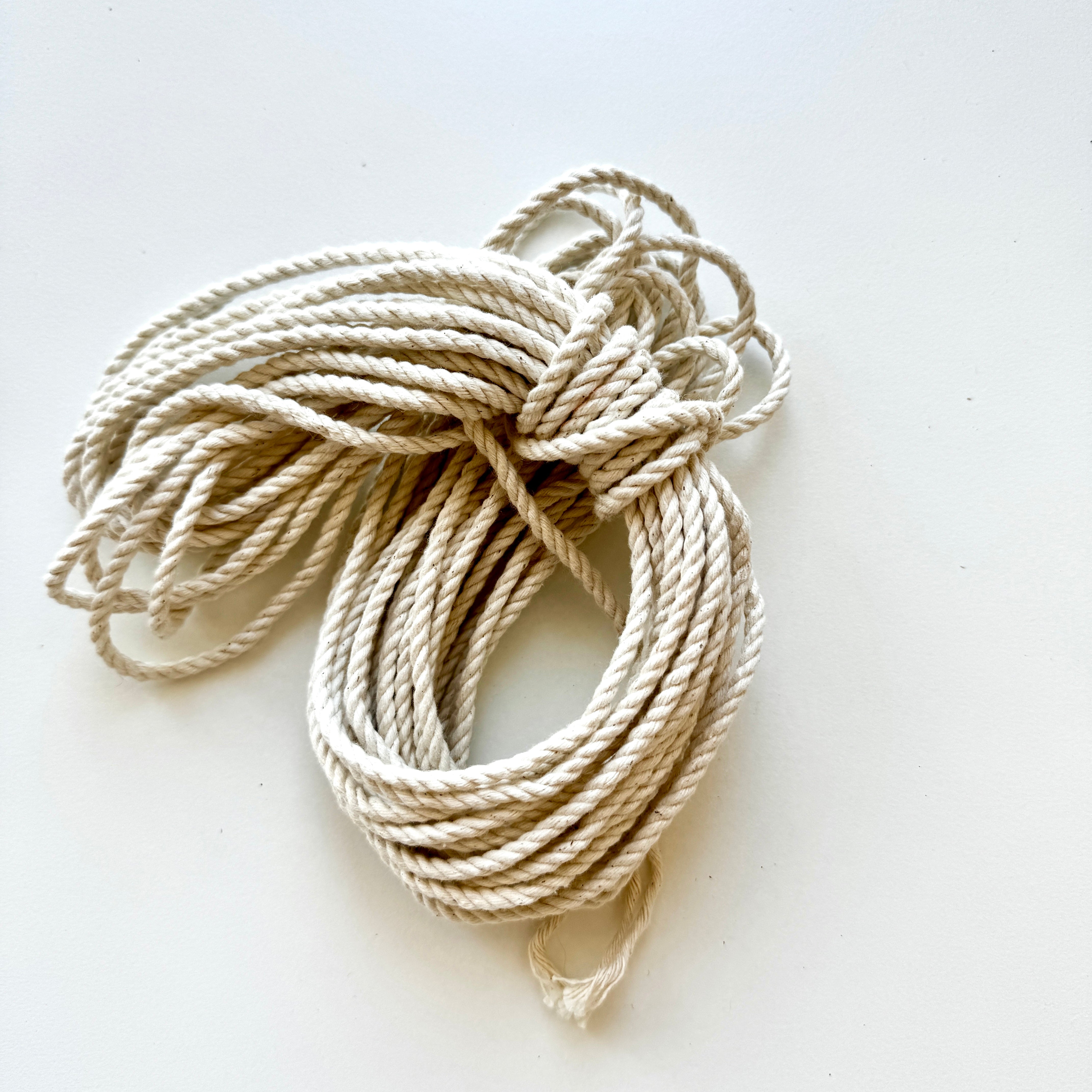 1/8" 100% 3-strand Cotton Rope