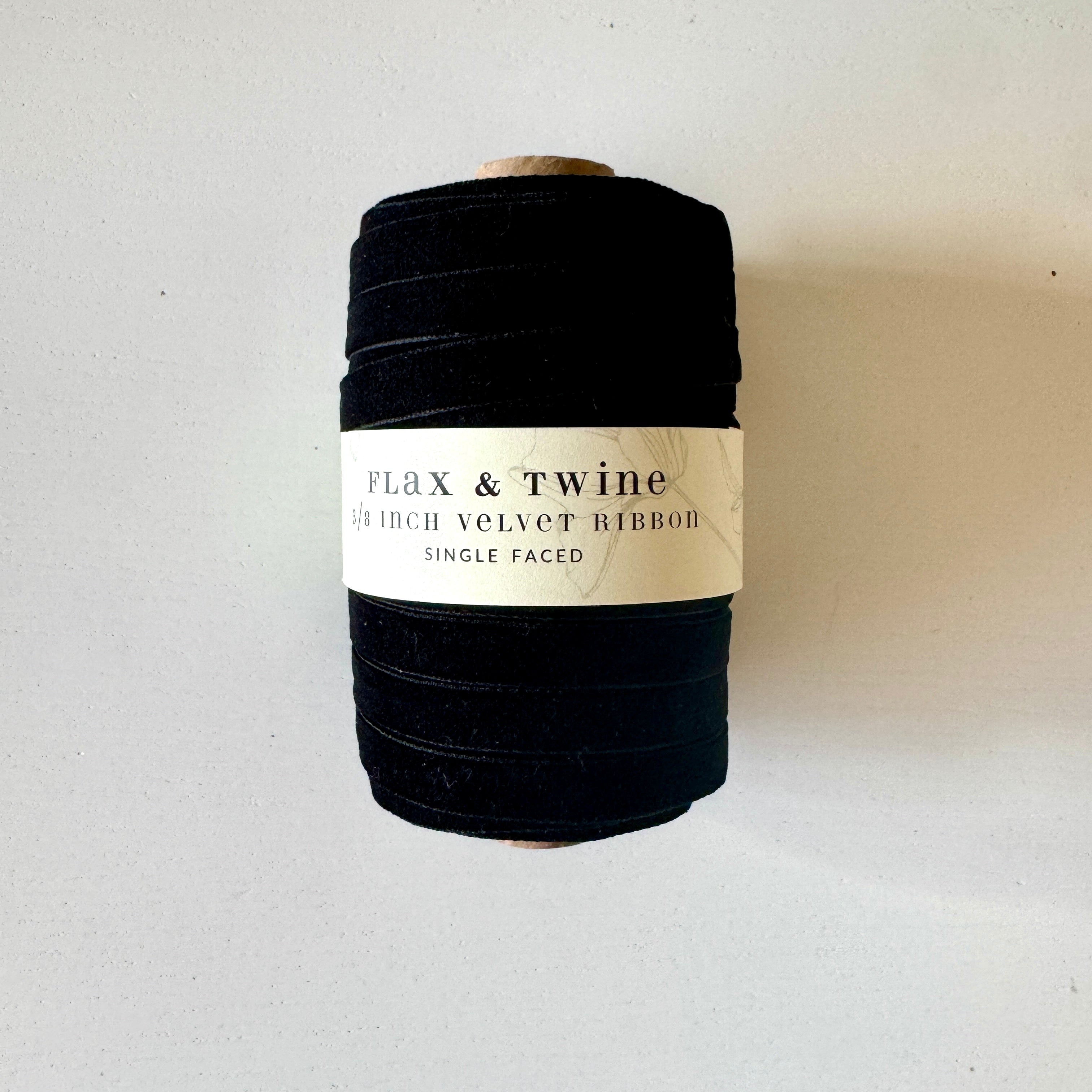 Flax & Twine 3/8" Velvet Ribbon