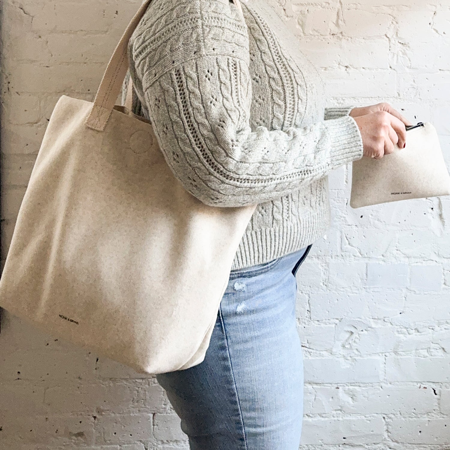 Monk + Anna Wooly Tote