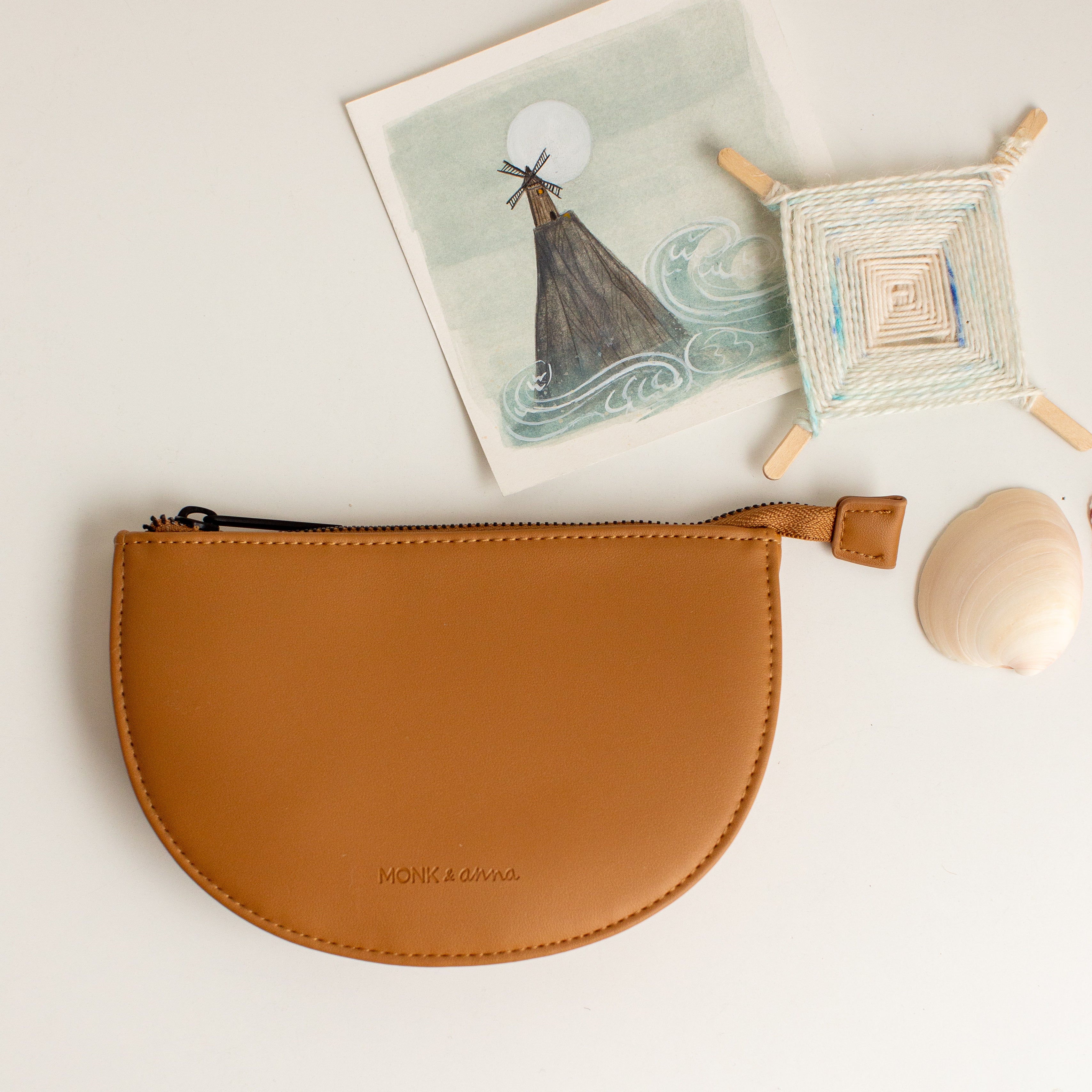 Half-Moon Leather Pouch