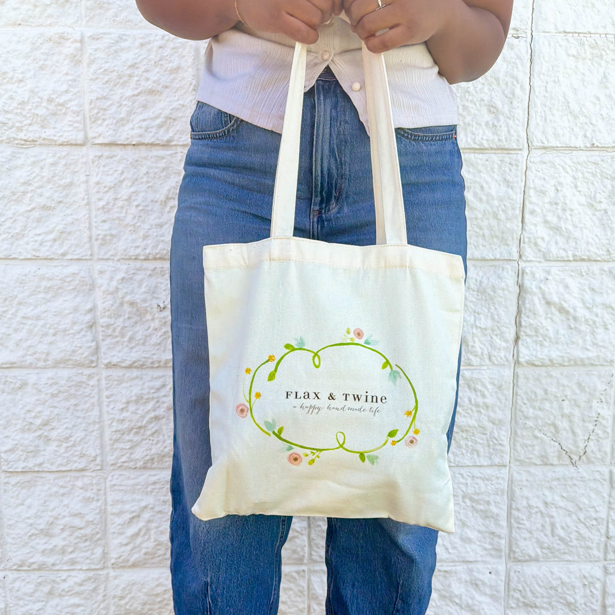Flax & Twine Retro Tote Bag