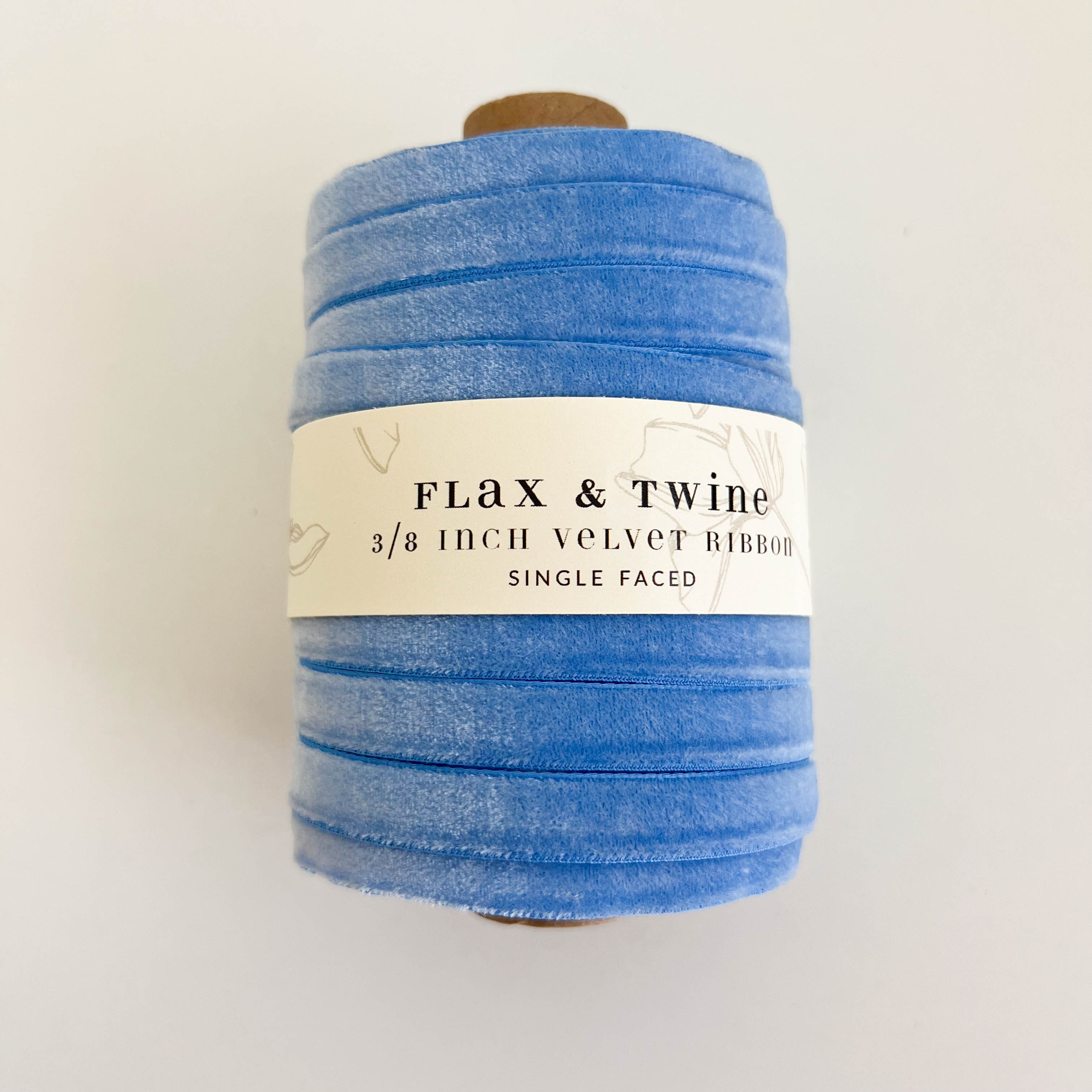 Flax & Twine 3/8" Velvet Ribbon
