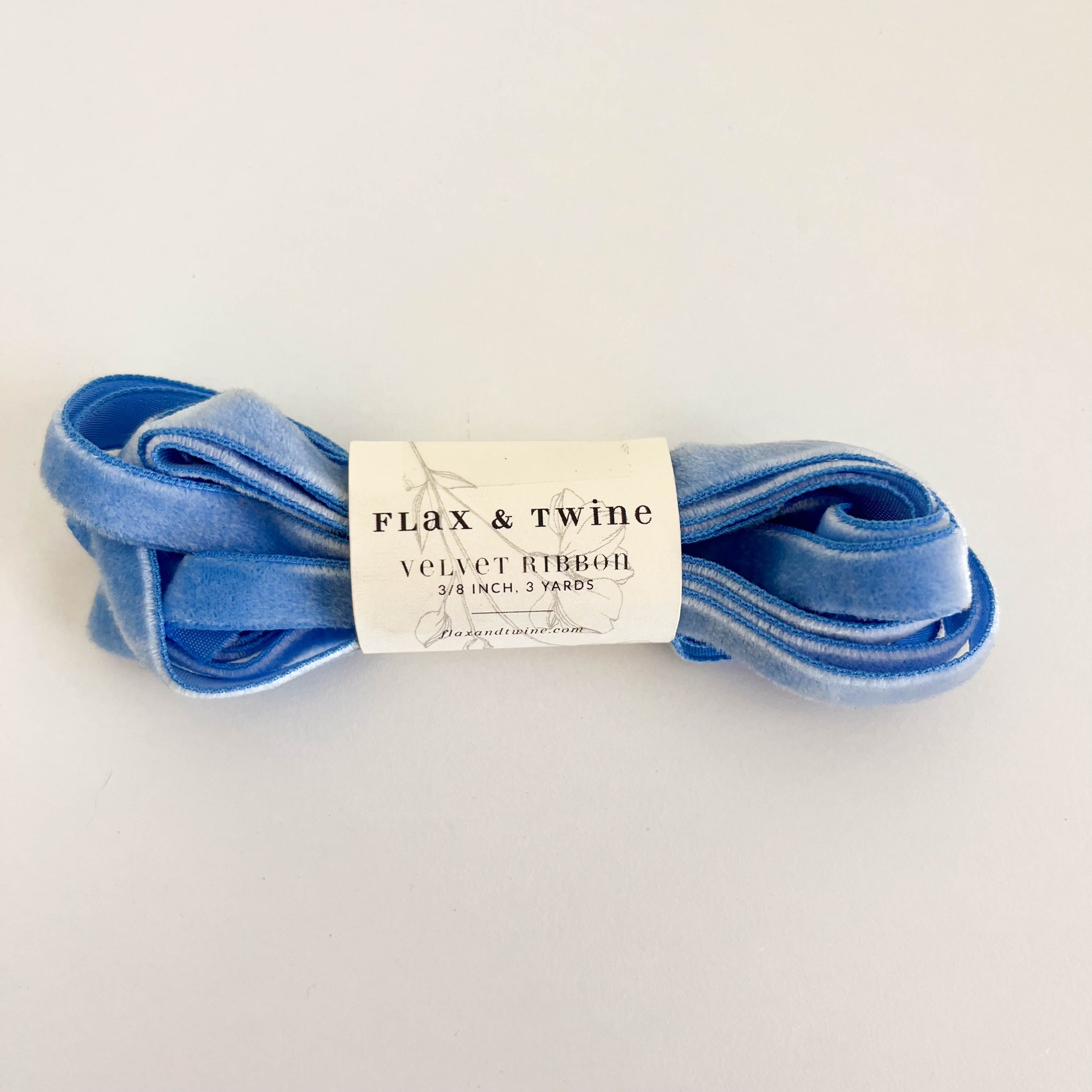 Flax & Twine 3/8" Velvet Ribbon