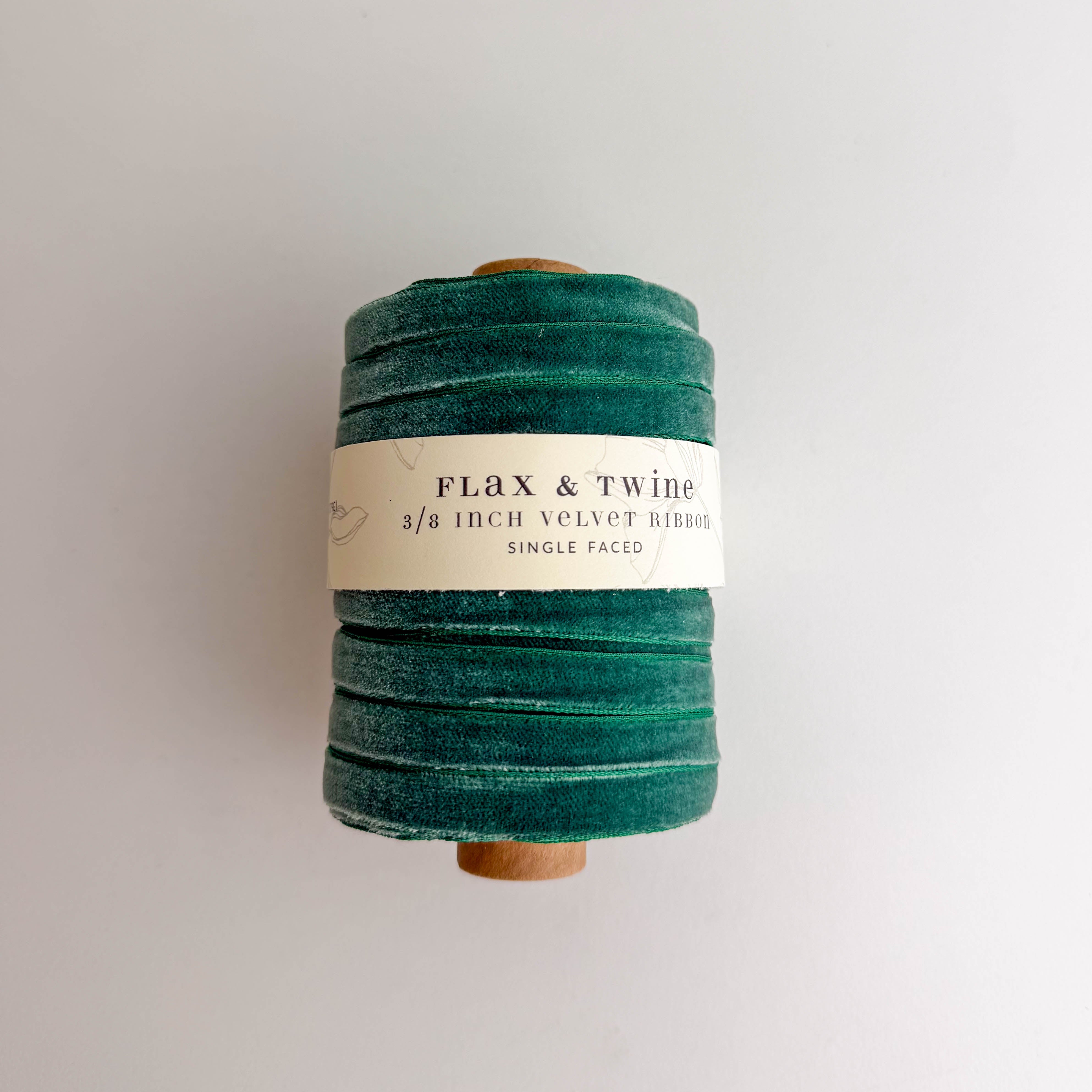 Flax & Twine 3/8" Velvet Ribbon