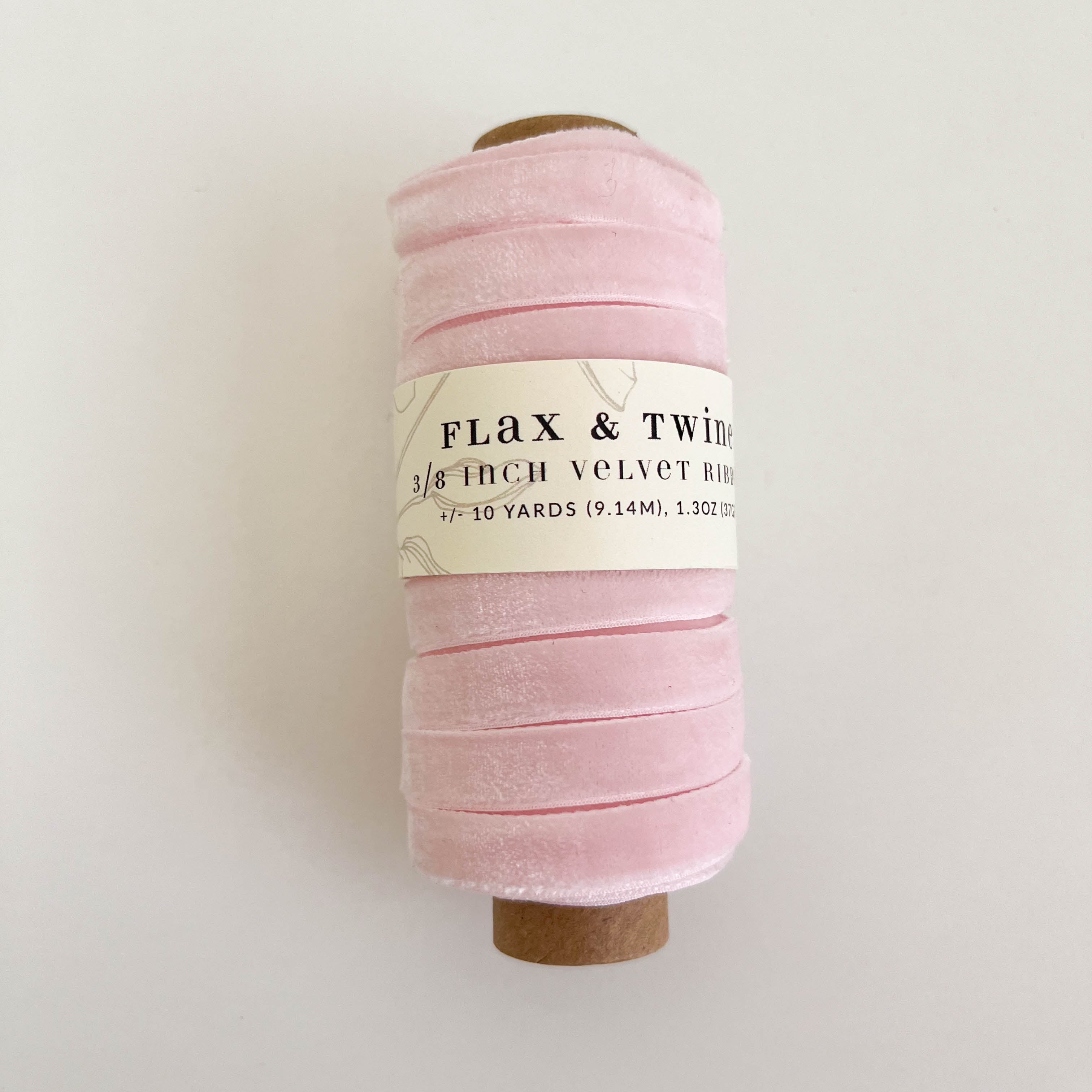 Flax & Twine 3/8" Velvet Ribbon