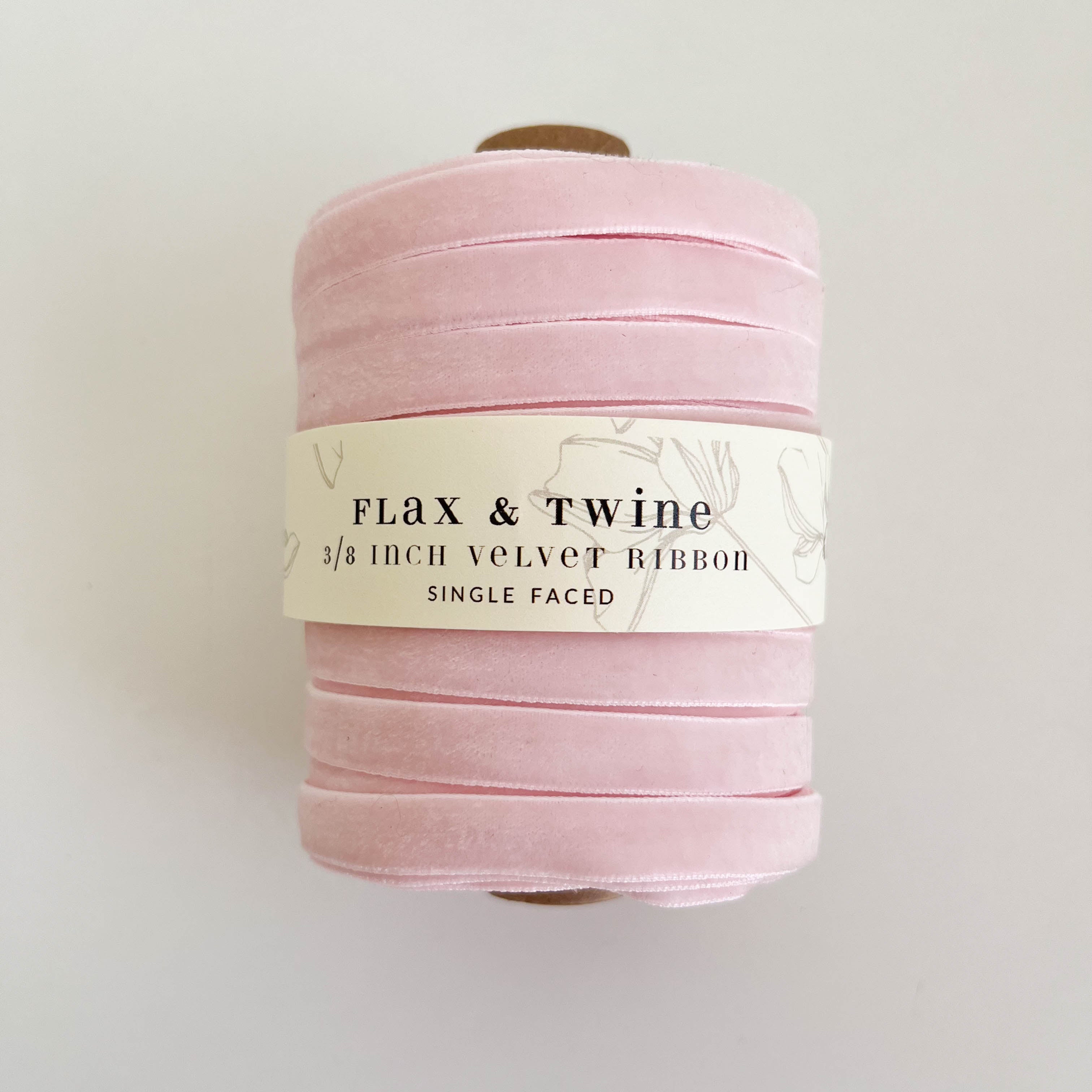 Flax & Twine 3/8" Velvet Ribbon