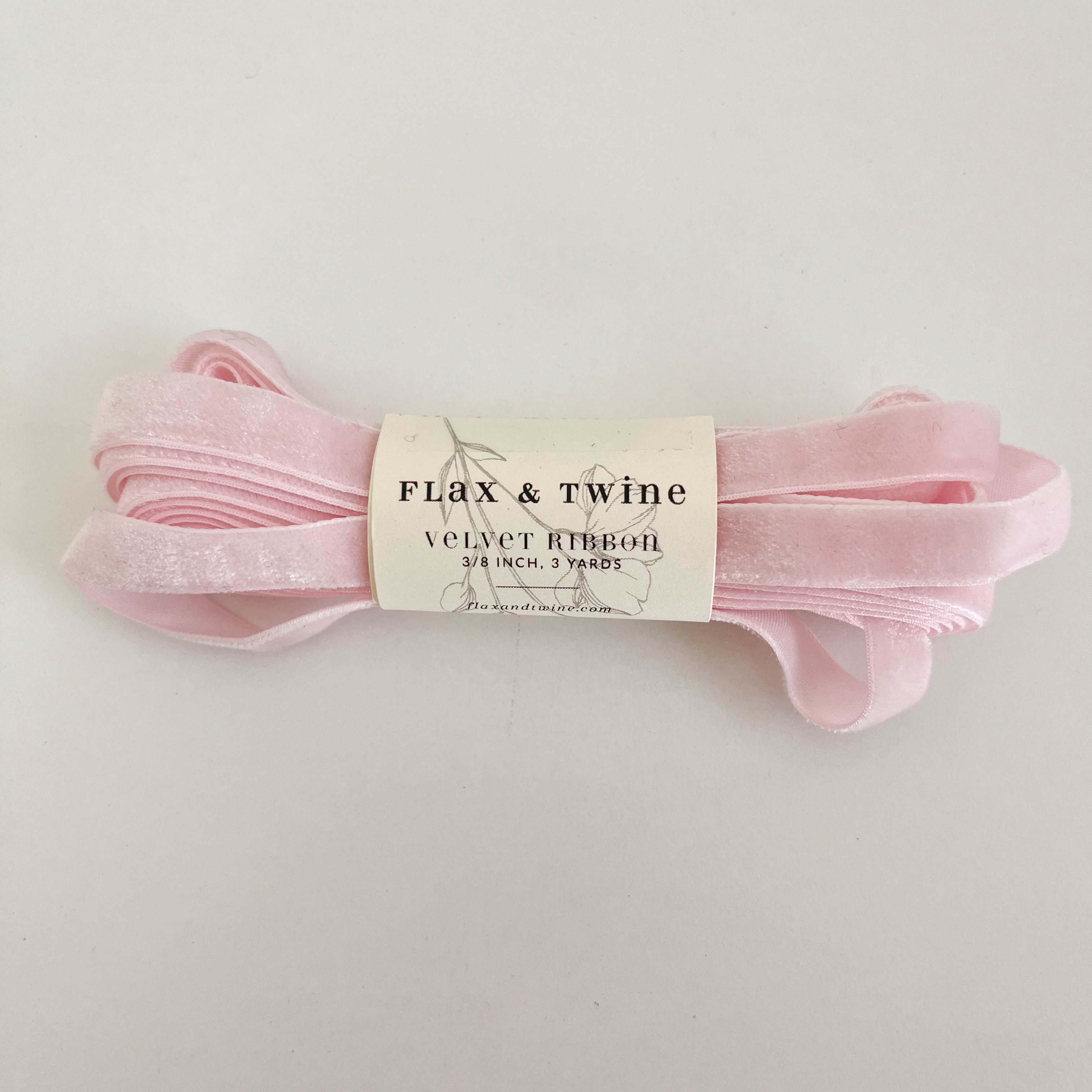 Flax & Twine 3/8" Velvet Ribbon