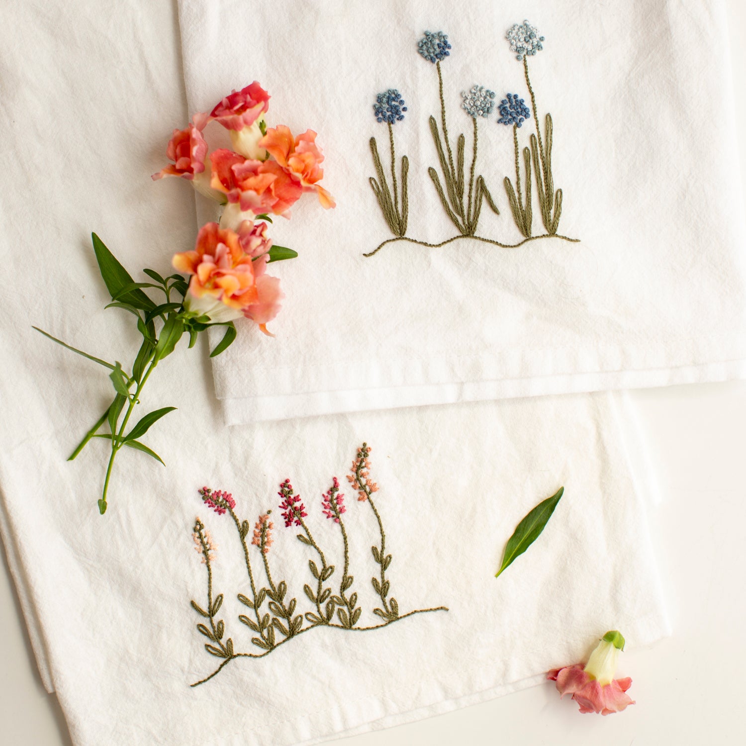 Floral Dishtowels Patterns, Sticker & Color Packs A LA CARTE