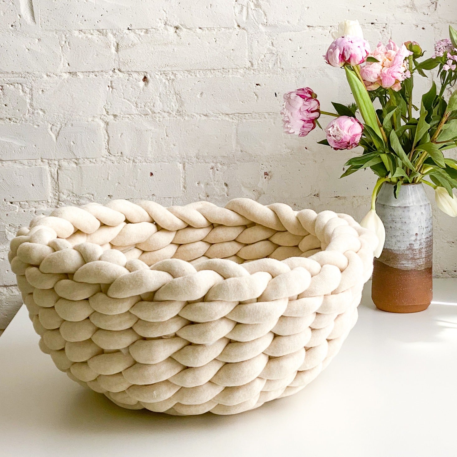 Giant Cotton Squish Twined Bowl Pattern